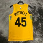 NBA 45 Mitchell Utah Jazz 22-23 Icon Maillot jaune